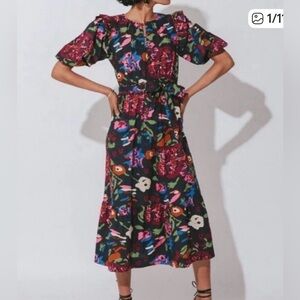 Cleobella Brianna Midi Dress Floral Medium